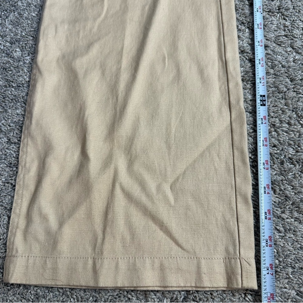 Lauren Ralph Lauren linen & cotton pants 14 sand beige tan khaki coastal career - Picture 9 of 9